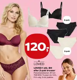 Kvickly LOVED 1 stk. BH eller 2-pak trusser tilbud