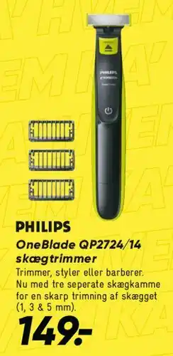 Bilka Philips OneBlade skægtrimmer tilbud