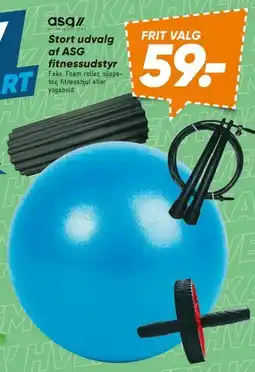 Bilka ASG fitnessudstyr (foam roller, sjippetov, træningsbold m.m.) tilbud