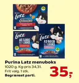 Kvickly Purina Latz menuboks tilbud