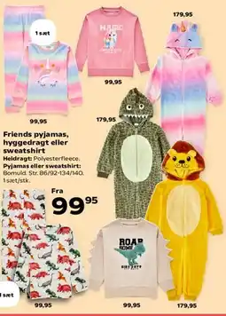 Kvickly Friends pyjamas / heldragt / kostumer tilbud