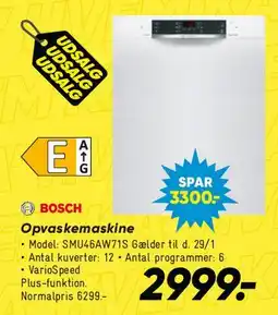 Bilka Bosch Opvaskemaskine tilbud