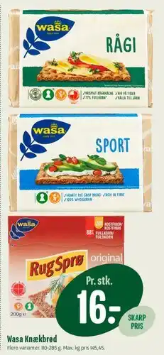 Min Købmand Wasa Knækbrød tilbud