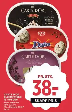 MENY Carte D'or / Frisko is i bæger tilbud