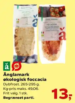 Kvickly Änglamark økologisk foccacia tilbud