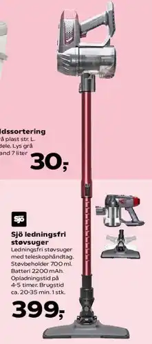 Kvickly Sjö ledningsfri støvsuger tilbud