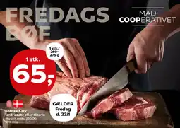 Kvickly FREDAGS BØF - Dansk Kalv entrecote eller ribeye tilbud