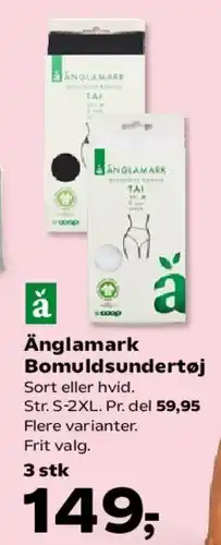 Kvickly Änglamark Bomuldsundertøj tilbud