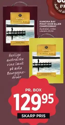 MENY Kamona Bay Pinot Noir eller Chardonnay (3 L) tilbud