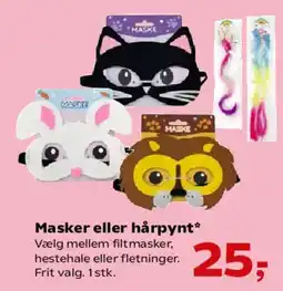 Kvickly Masker eller hårpynt tilbud