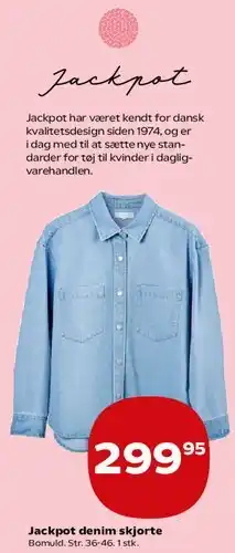 Kvickly Jackpot denim skjorte tilbud
