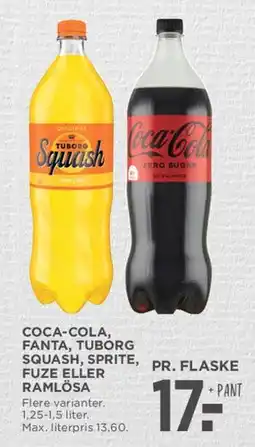 MENY Coca‑Cola / Fanta / Tuborg Squash / Sprite / Ramlösa tilbud