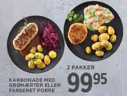 MENY Karbonade med grønærter eller farsret porre (2 pakker) tilbud