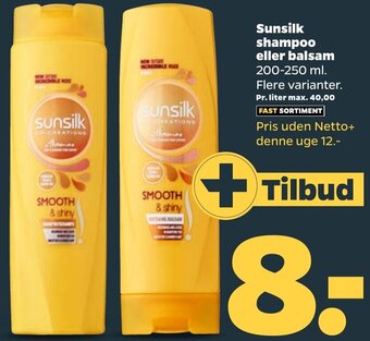 Netto Sunsilk Shampoo Eller Balsam 200-250 ml tilbud