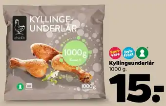 Netto Kyllingeunderlår 1000 g tilbud