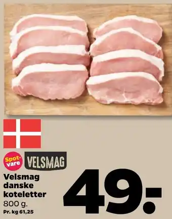 Netto Velsmag Danske Koteletter 800 g tilbud