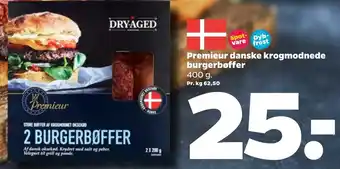 Netto Premieur Danske Krogmodnede Burgerbøffer 400 g tilbud