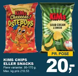 Let-Køb Kims chips eller snacks tilbud