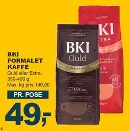 Let-Køb BKI formalet kaffe tilbud