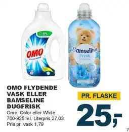 Let-Køb Omo Flydende Vask eller Bamseline tilbud