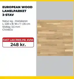Erling - Christensen European wood lamelparket 3-stav tilbud