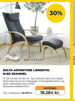 Erling - Christensen Delta Adventure lænestol m.ed skammel tilbud