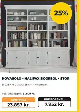 Erling - Christensen Novasolo - Halifax bogreol - stor tilbud