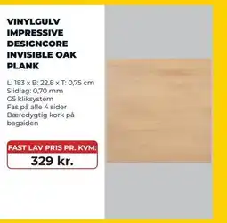 Erling - Christensen Vinylgulv Impressive designcore invisible oak plank tilbud