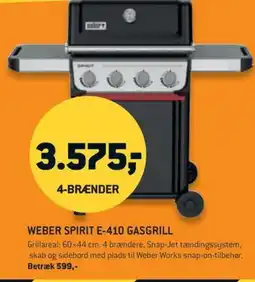 Johannes Fog Weber spirit E-410 gasgrill tilbud