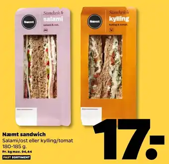 Netto Næmt Sandwich 180-185 g tilbud