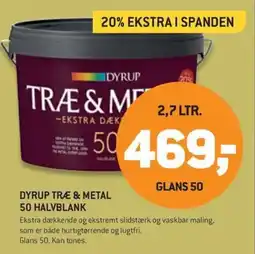 Johannes Fog Dyrup Træ & metal 50 halvblank tilbud