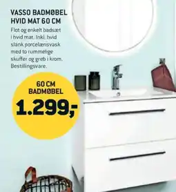 Johannes Fog Vasso badmøbel hvid mat tilbud