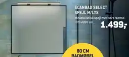 Johannes Fog Scanbad select spejl m/ lys tilbud