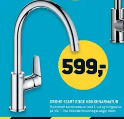 Johannes Fog Grohe start edge køkkenarmatur tilbud