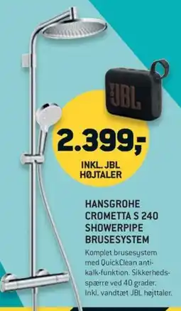 Johannes Fog Hansgrohe Crometta S 240 showerpipe brusesystem tilbud