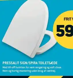 Johannes Fog Pressalit sign/spira toiletsæde tilbud