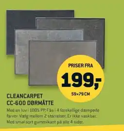 Johannes Fog Cleancarpet CC-600 dørmåtte tilbud