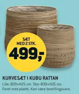 Johannes Fog Kurvesæt i kubu rattan tilbud