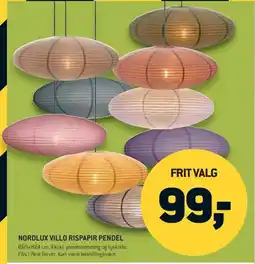 Johannes Fog Nordlux villo rispapir pendel tilbud