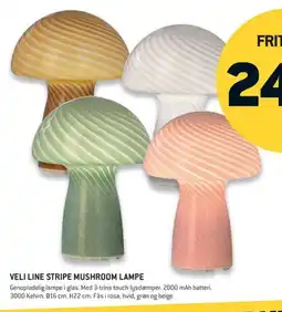 Johannes Fog Veli Line stripe mushroom lampe tilbud
