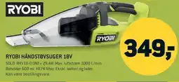 Johannes Fog Ryobi håndstøvsuger 18V tilbud