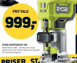 Johannes Fog Ryobi Overfræser 18V tilbud