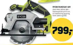 Johannes Fog Ryobi Rundsav 18V tilbud