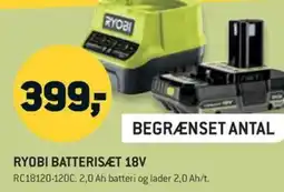 Johannes Fog Ryobi batterisæt 18v tilbud