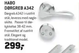 Johannes Fog Habo dørgreb A342 tilbud