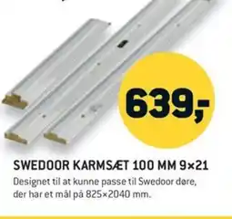 Johannes Fog Swedoor karmsæt 100 mm 9x21 tilbud