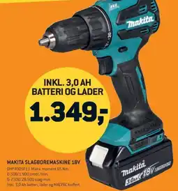 Johannes Fog Makita slagboremaskine 18v tilbud