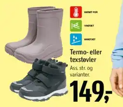 Føtex Termo- eller tekstøvler tilbud