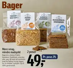 Føtex Bager – 2 poser (knækbrød & rugbrødsprodukter) tilbud