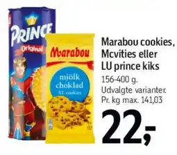 Føtex Marabou cookies, McVitie's eller LU Prince kiks tilbud